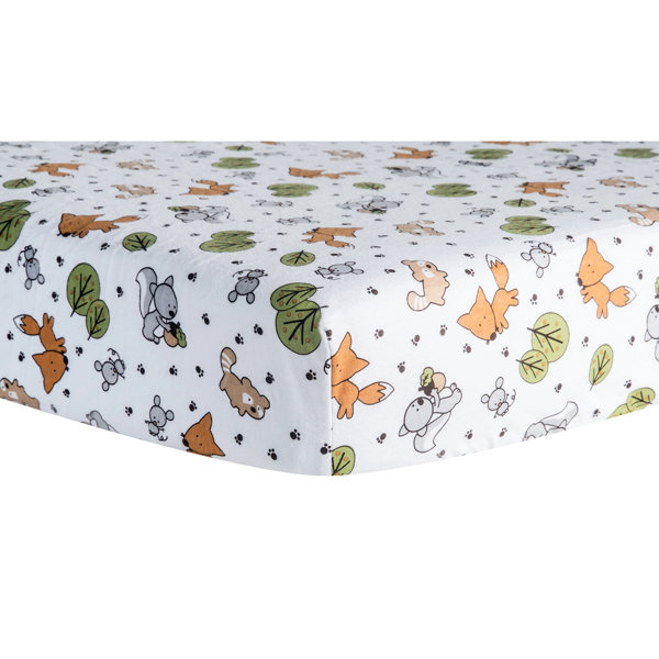 Redwood Rover Jacobson Forest Animal Print Fitted Crib Sheet & Reviews